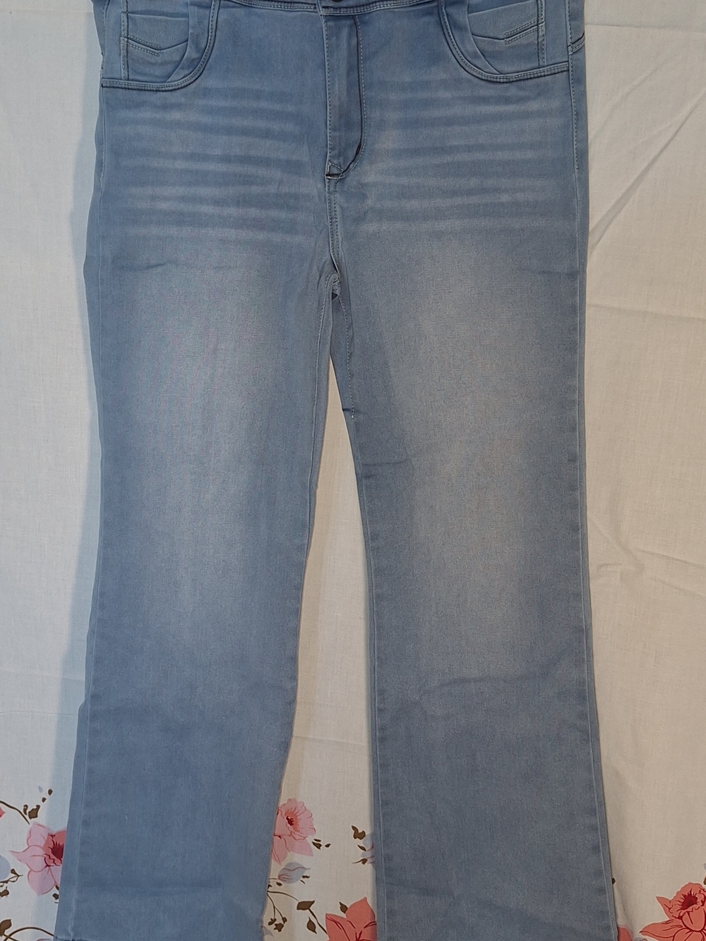 Columbia Light Blue Wide-Leg Flare Jeans
